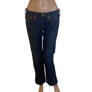 True Religion Billy Low Rise Dark Wash Low-Rise Boot Cut Jeans Size 29 EUC